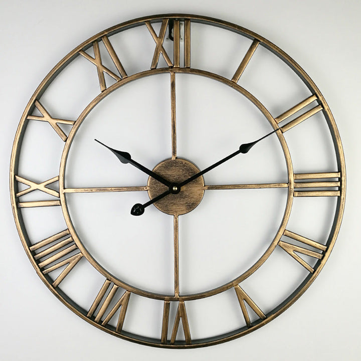 Large Retro Wall Clock made of Iron - Timeless Elegance Kalsten
