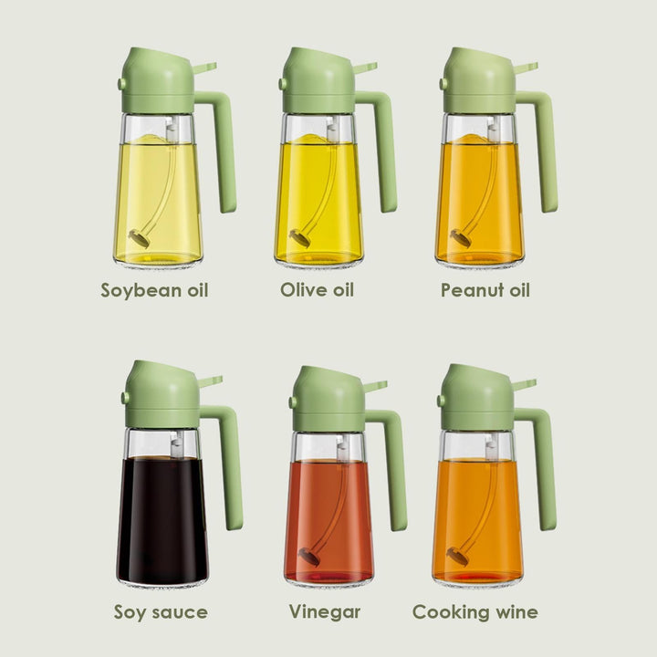 2-in-1 Oil Dispenser Bottle for Healthy Cooking
