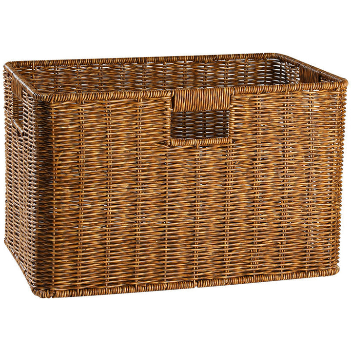 Handcrafted Rectangular Wicker Storage Bin Kalsten