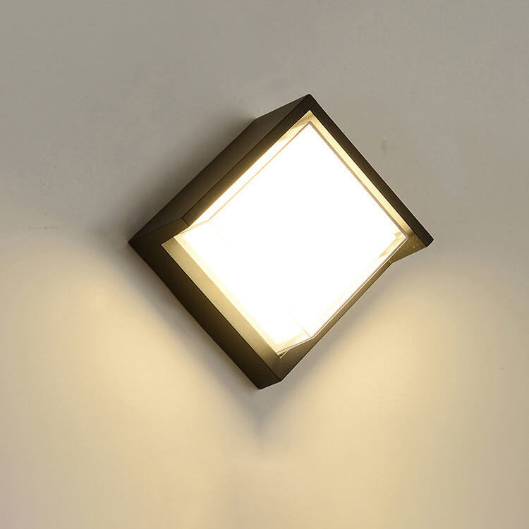 Modern Creative Geometry Aluminum Outdoor Waterproof LED Wall Sconce Lamp | Kalsten