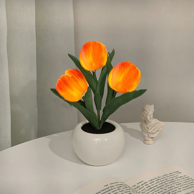 LED Tulip Nightstand Lamp Flower Table Lamp | Kalsten