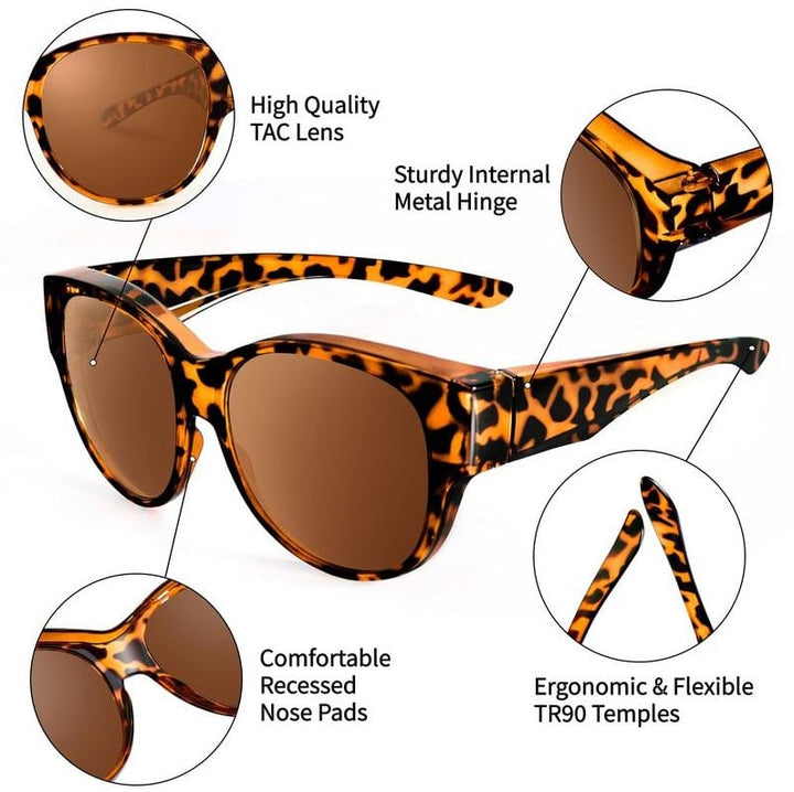 Oversized Cat-Eye Sunglasses UV400 Polarized | Kalsten