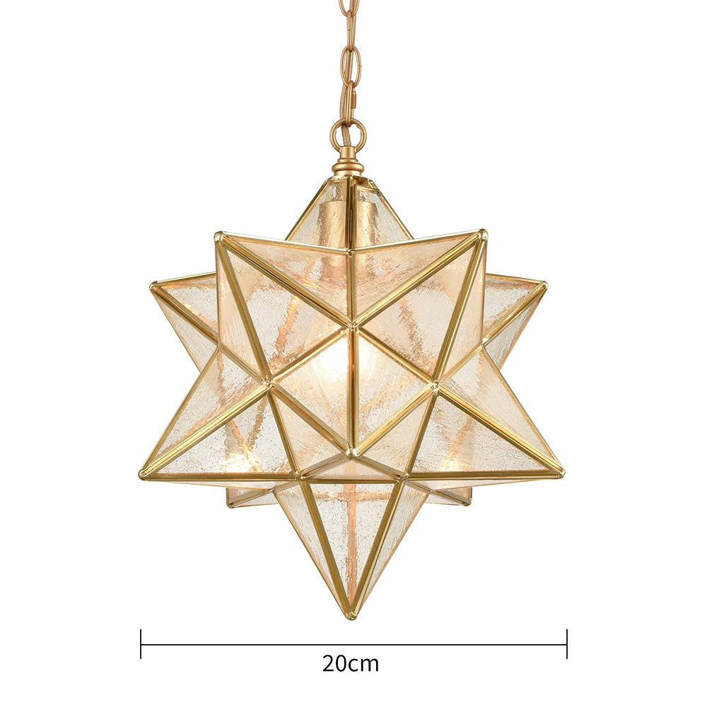Decorative Star Shape Glass Hallway Pendant Light | Kalsten