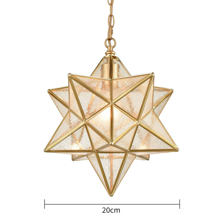 Decorative Star Shape Glass Hallway Pendant Light | Kalsten