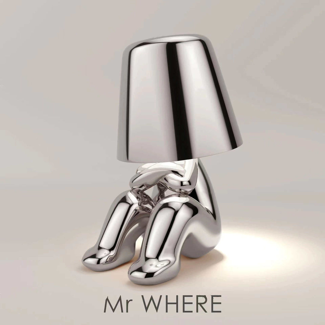 Thinker Small Gold Statue Desk Lamp USB Charging Decorative Table Lamp Touch Atmosphere | Kalsten