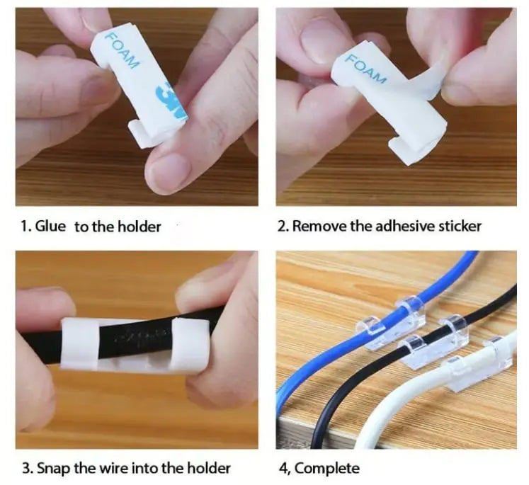 Kalsten | 20-piece cable holder for stress-free organization and elegant spatial feel