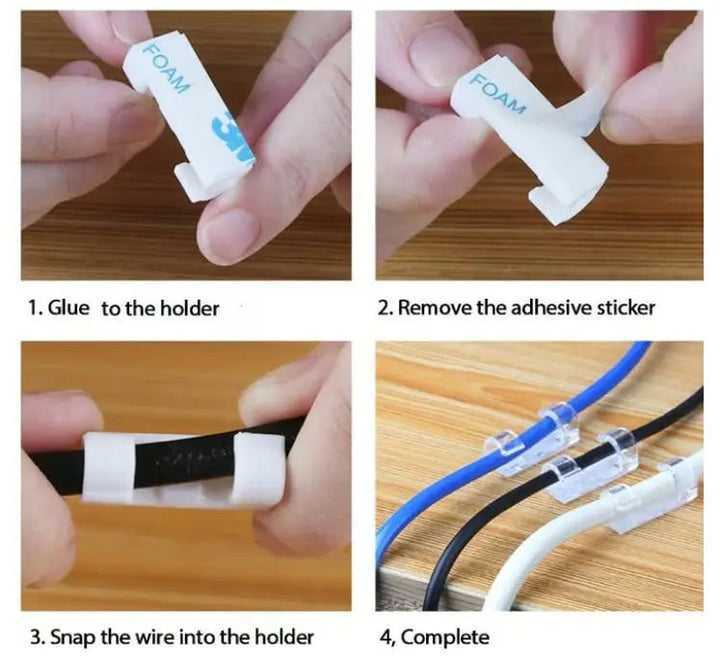 Kalsten | 20-piece cable holder for stress-free organization and elegant spatial feel