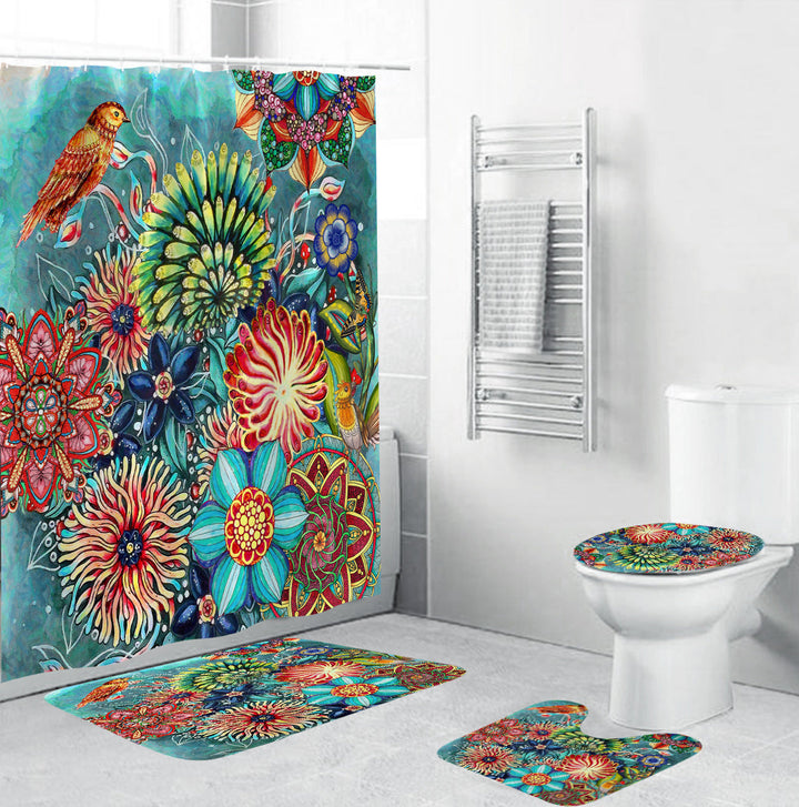 Artistic Floral Bath Decor Set Kalsten