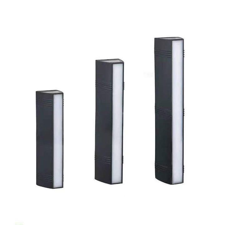 Trapezoid Shaped Wall Sconce Light Minimalist Metallic Courtyard LED Wall Mount Lighting in Black | Kalsten