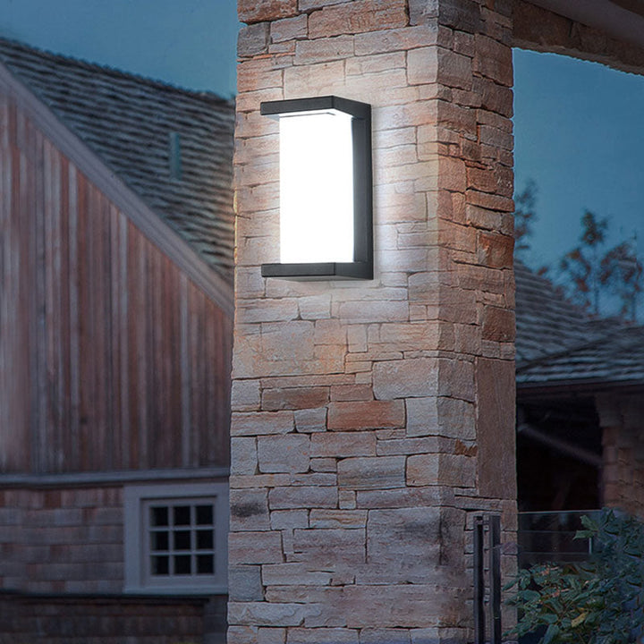 Geometrical Acrylic Wall Sconce Light Minimalist Black LED Wall Mount Lighting for Outdoor | Kalsten