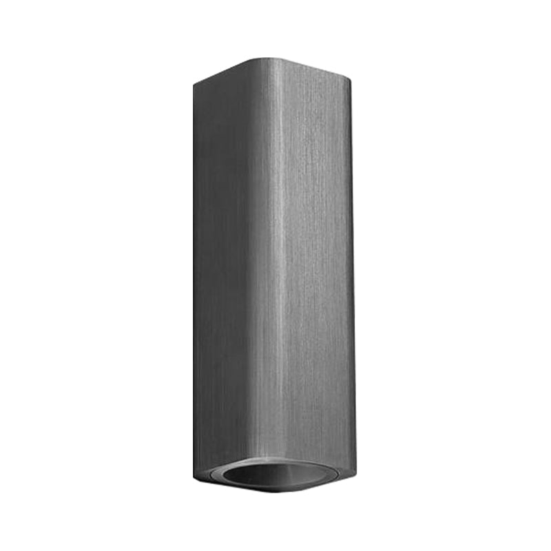 Modern Cuboid Wall Mounted Light Metal Living Room LED Up and Down Wall Sconce in Bronze/Gold/Coffee | Kalsten