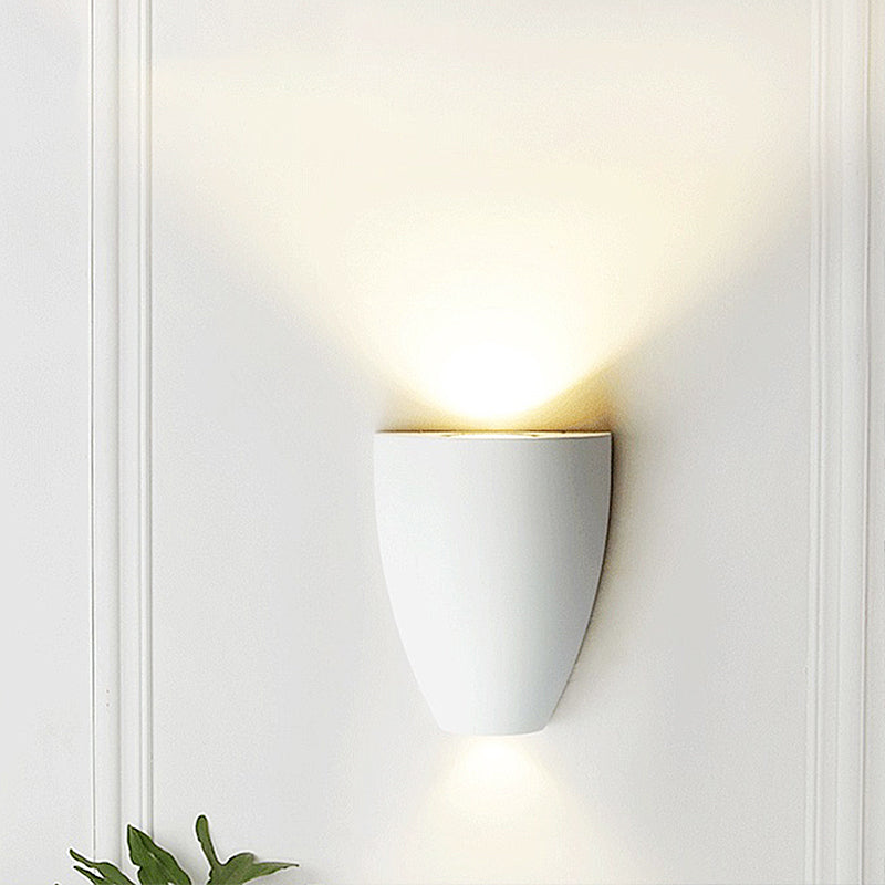 Bullet Shape Wall Mount Light Modern Metal Black/Grey/White LED Up and Down Wall Sconce for Stairway | Kalsten