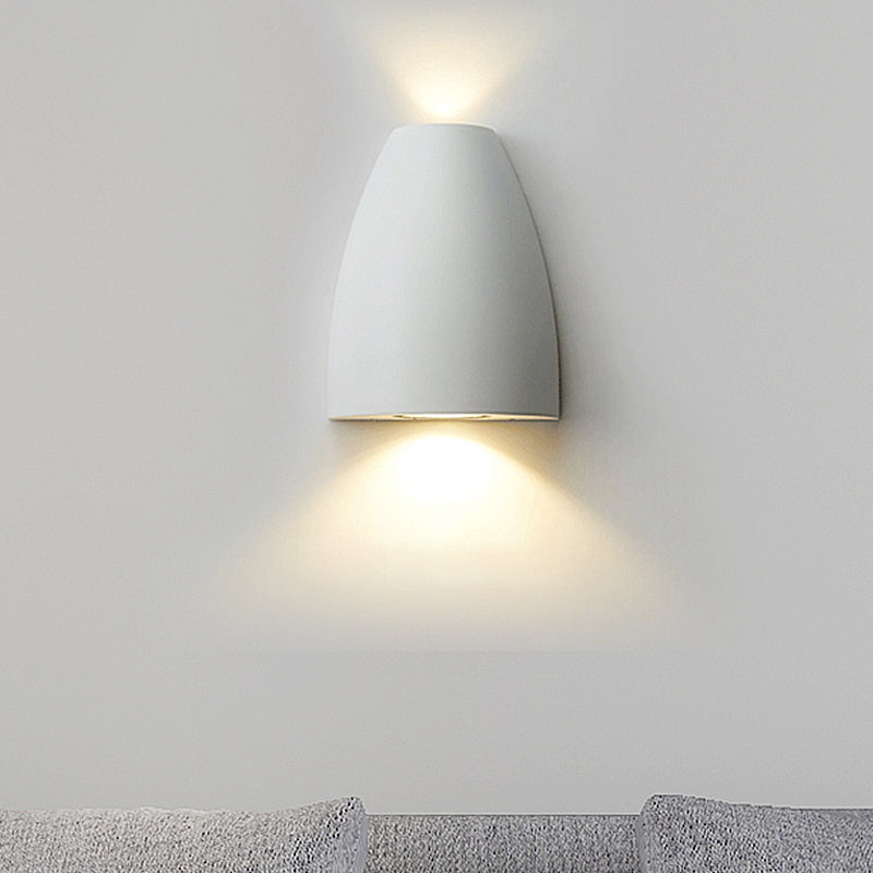 Bullet Shape Wall Mount Light Modern Metal Black/Grey/White LED Up and Down Wall Sconce for Stairway | Kalsten