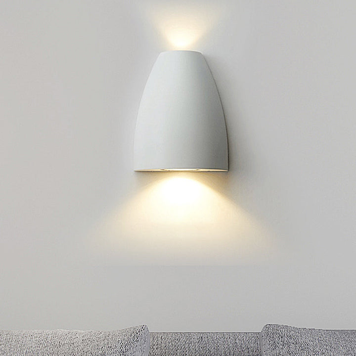 Bullet Shape Wall Mount Light Modern Metal Black/Grey/White LED Up and Down Wall Sconce for Stairway | Kalsten