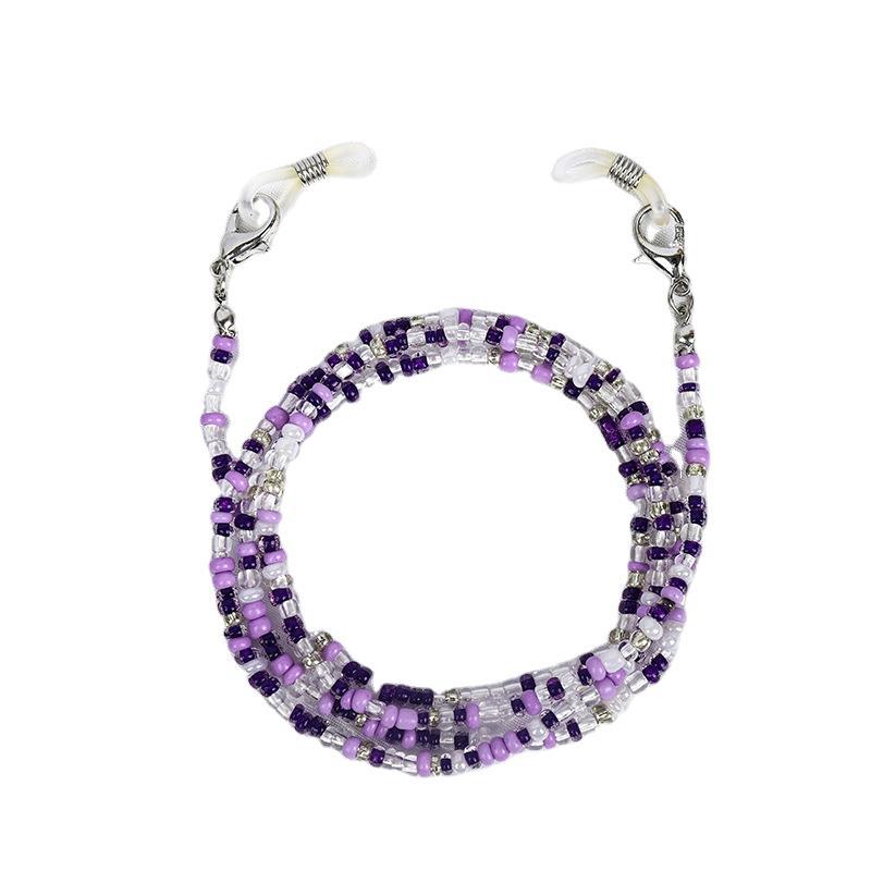 Colored bead necklace with carabiner clasp Kalsten