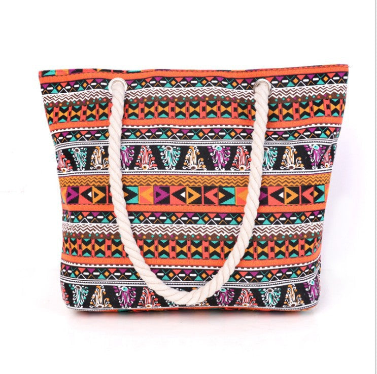 Large beach bag with ethnic pattern Kalsten