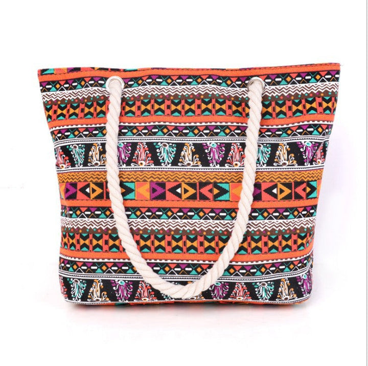 Large beach bag with ethnic pattern Kalsten