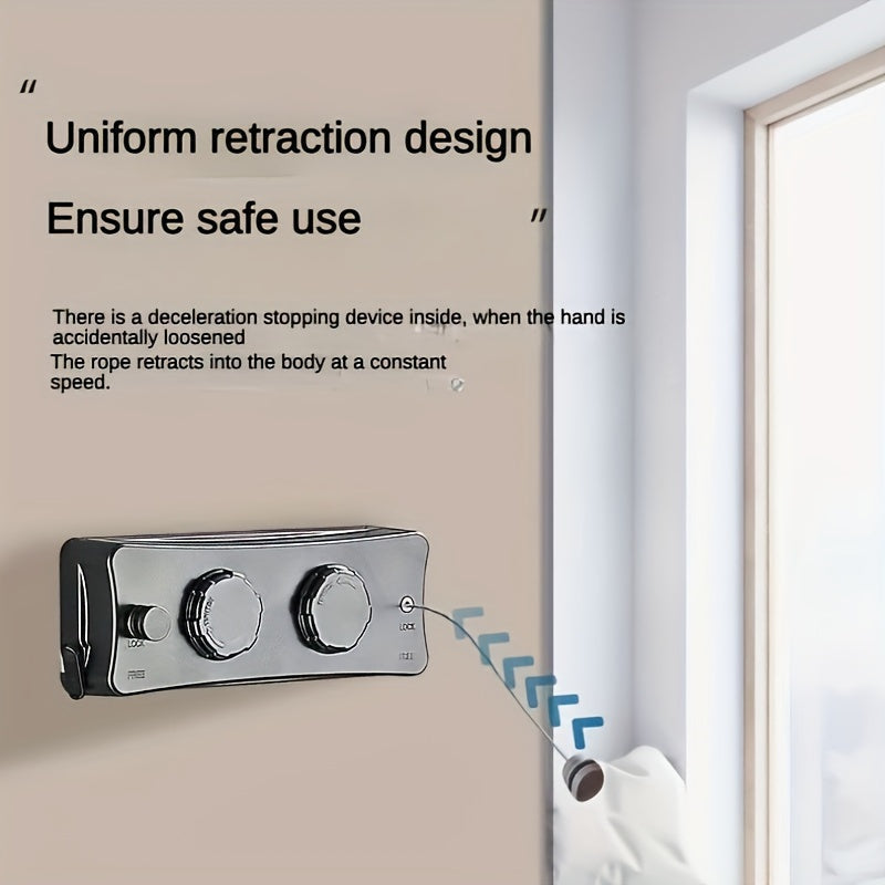Retractable clothesline stainless steel 5.1 m double line | Kalsten