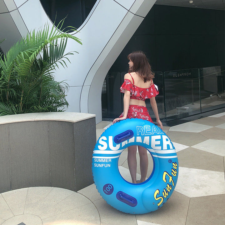 Unisex Inflatable Swim Ring with Practical Handles Kalsten