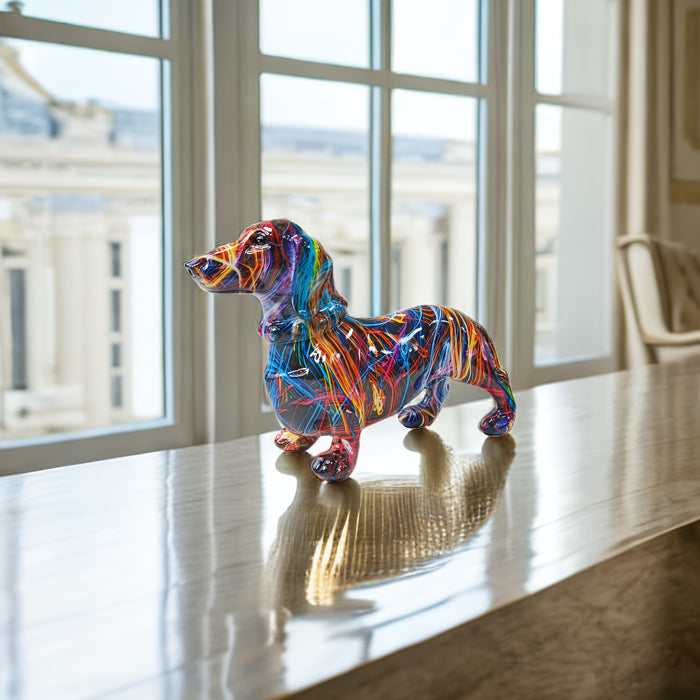 Kalsten | Dachshund Delight – Colorful Dachshund Sculpture for a Playful Atmosphere in Your Home