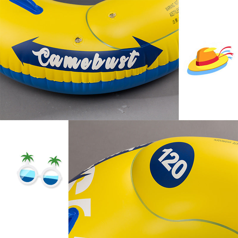 Unisex Inflatable Swim Ring with Practical Handles Kalsten