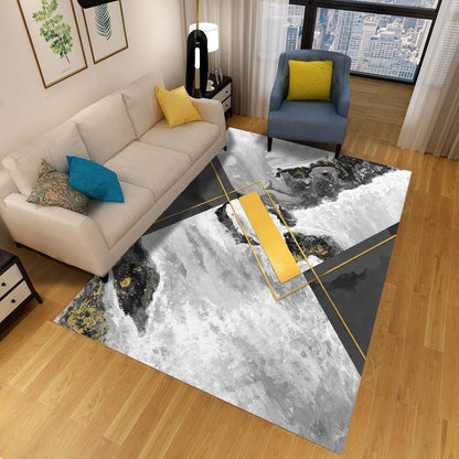 BowLift | Minimalist 3D Geometric Rug Multi-Color Polypropylene Area Rug Pet-Friendly Non-Slip Machine Washable Rug for Large Room