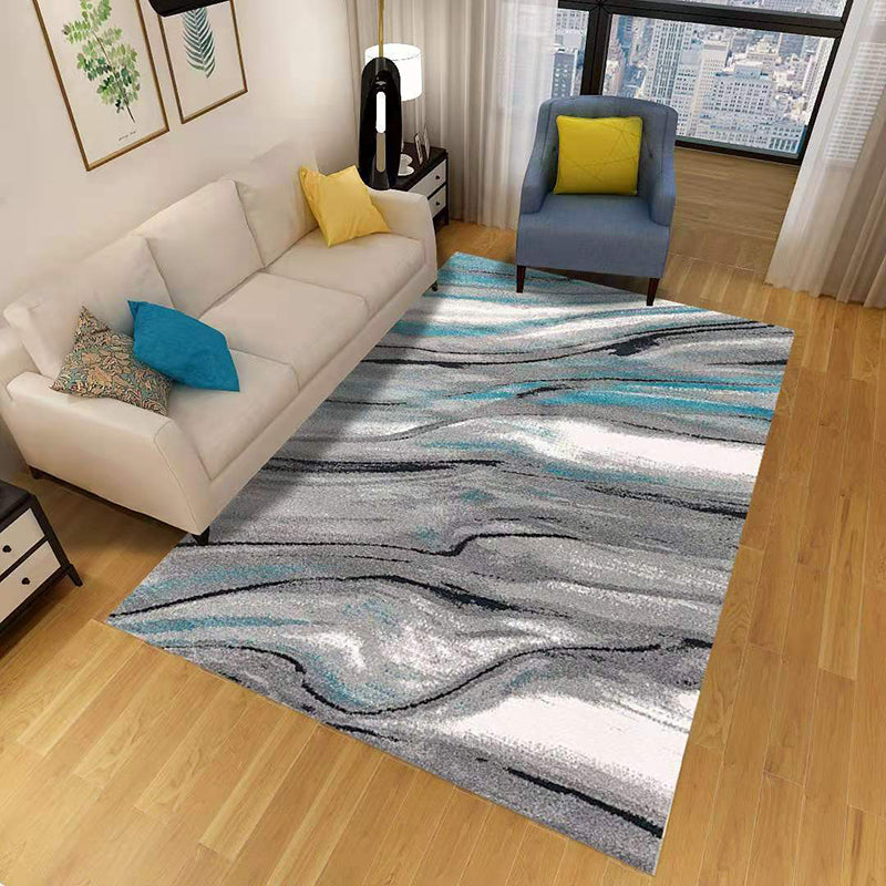BowLift | Minimalist 3D Geometric Rug Multi-Color Polypropylene Area Rug Pet-Friendly Non-Slip Machine Washable Rug for Large Room