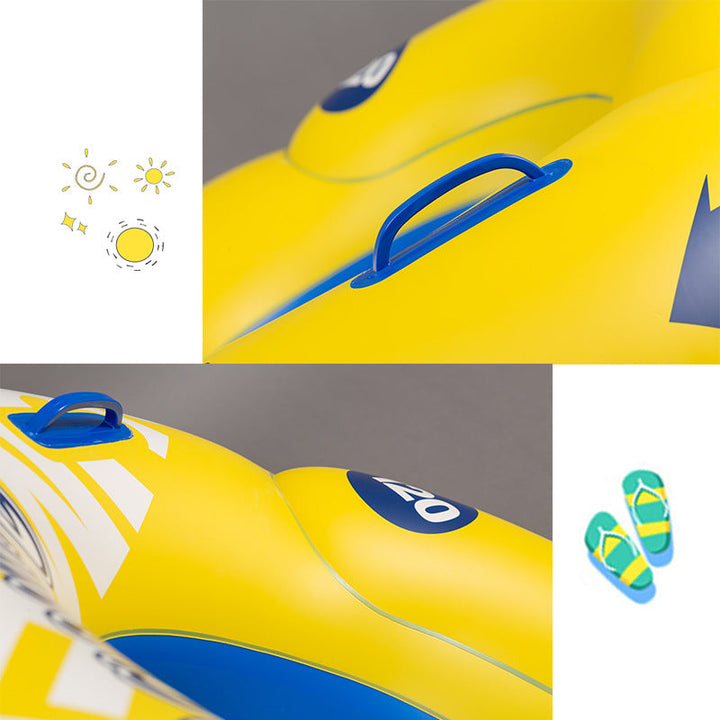 Unisex Inflatable Swim Ring with Practical Handles Kalsten