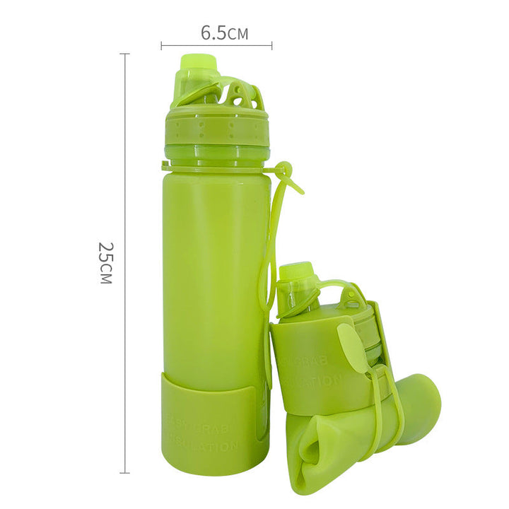 Women's foldable silicone drinking bottle with secure closure Kalsten