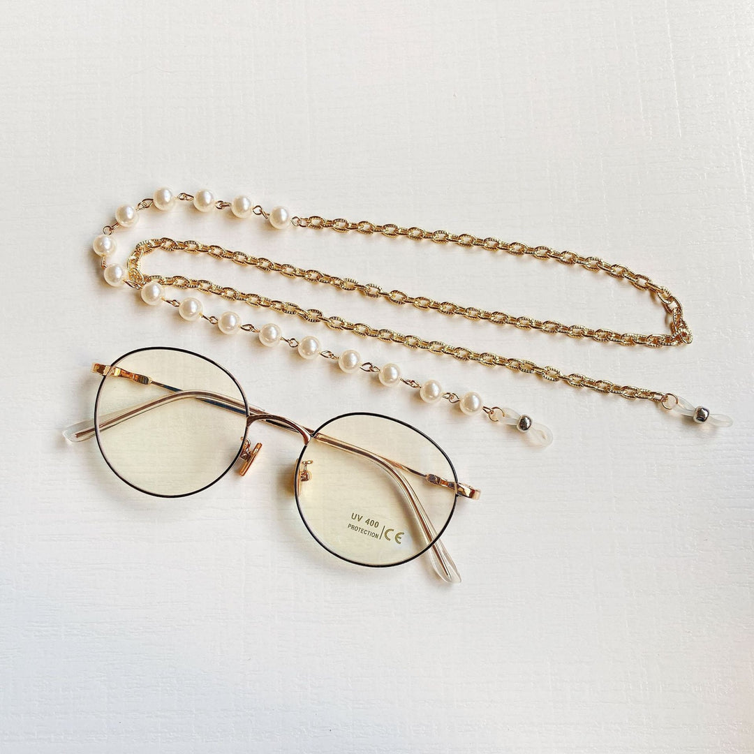 Fashionable glasses frame with pearl chain Kalsten