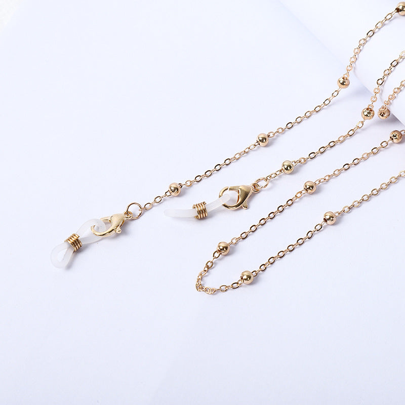 Necklace with beads and transparent pendants Kalsten