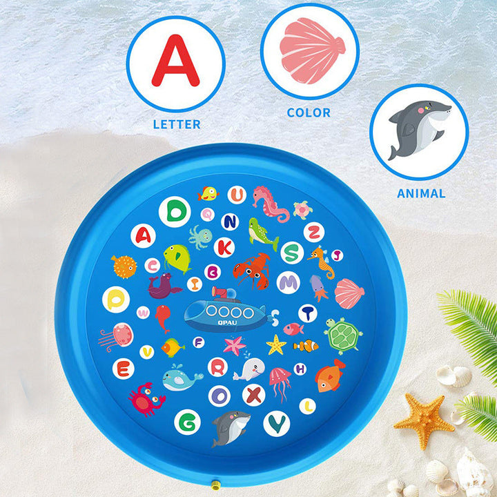 Children inflatable wading pool with maritime motifs Kalsten