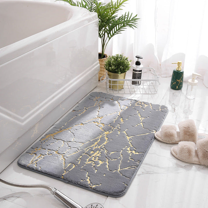 Luxurious Marble Pattern Bath Rug