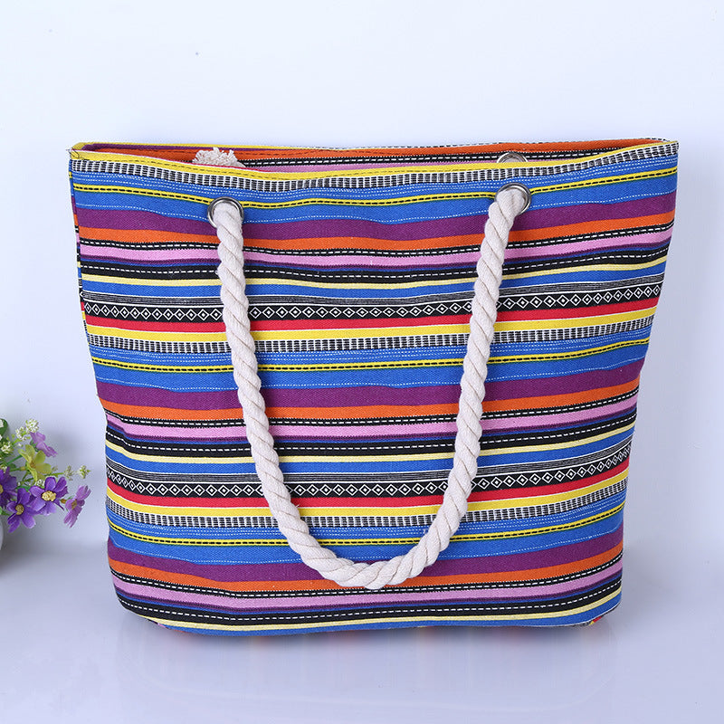 Colorful cotton striped bag Kalsten