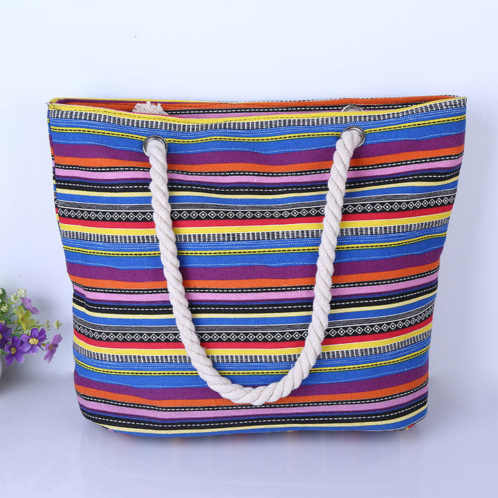 Colorful cotton striped bag Kalsten