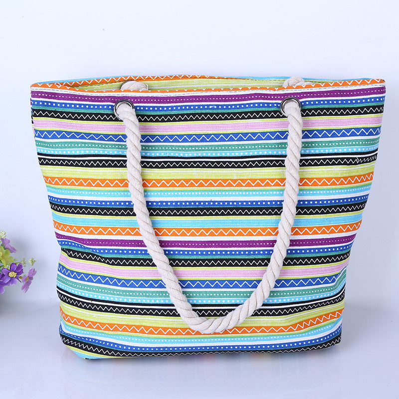 Colorful cotton striped bag Kalsten