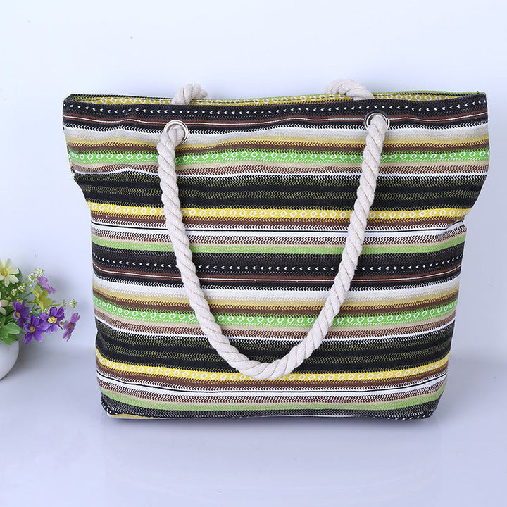 Colorful cotton striped bag Kalsten