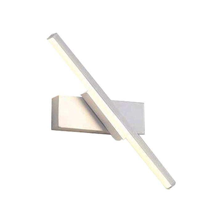 Rotatable Acrylic Linear LED Sconce Light Simplicity Black/White Wall Lighting Fixture, White/Warm Light | Kalsten