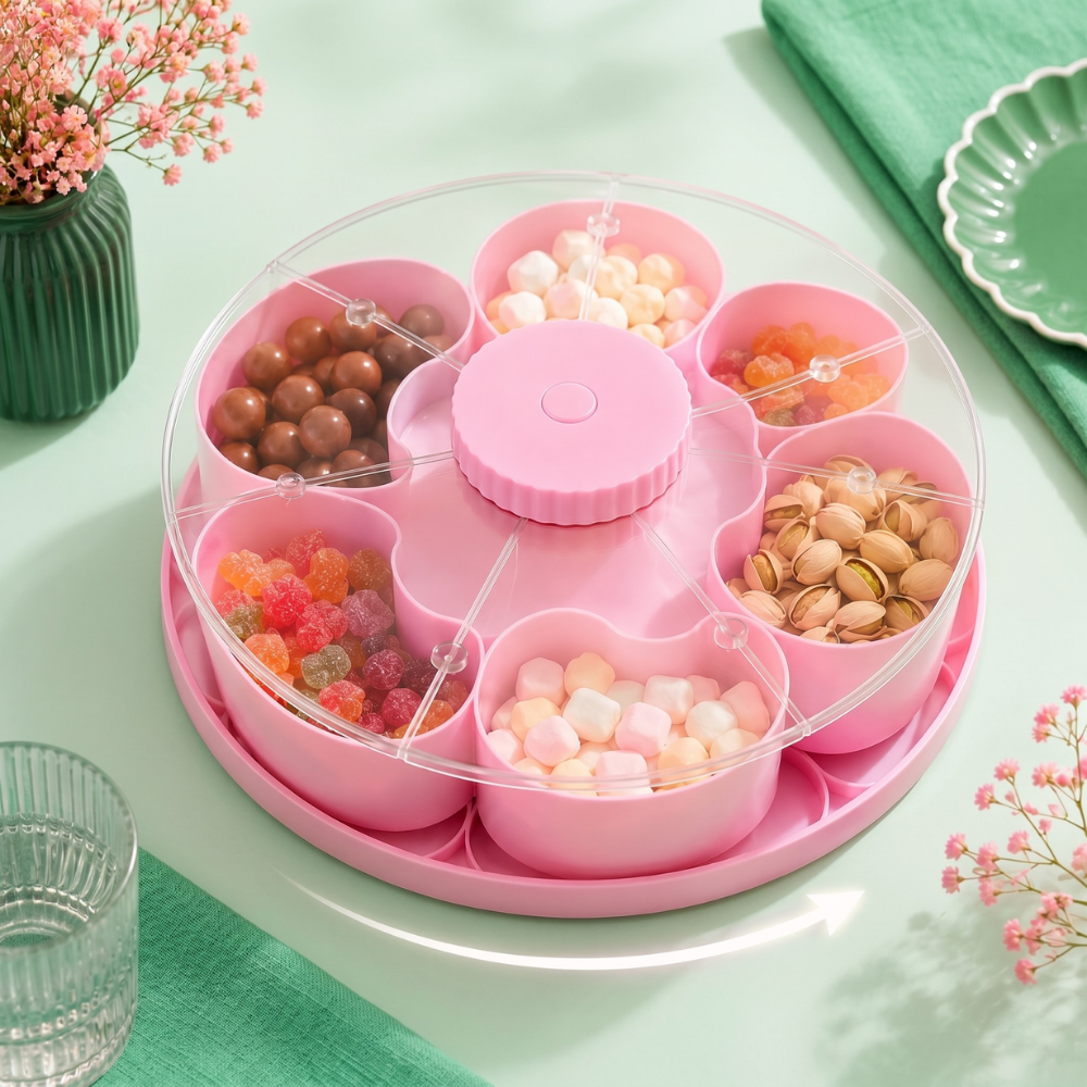 ServeSpin rotating tray with compartments | Kalsten