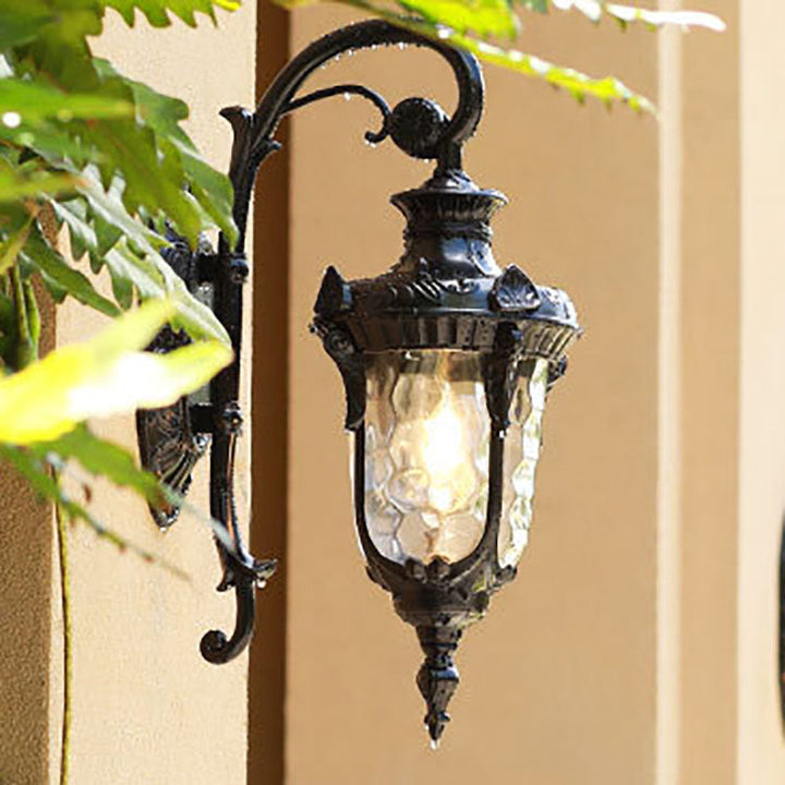 Traditional European Cylinder Lantern Aluminum Glass 1-Light Outdoor Wall Sconce Lamp For Outdoor Patio | Kalsten