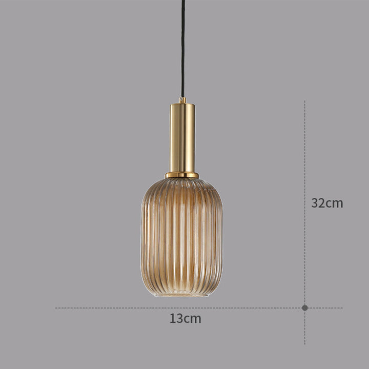 Vintage Stained Glass Lantern Shape Pendant Light | Kalsten