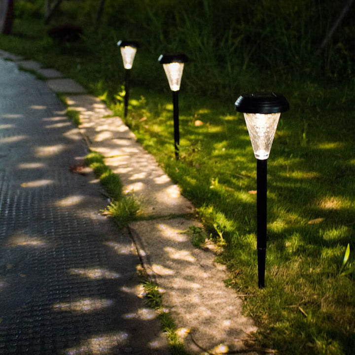 Modern Solar Glass Cone LED Outdoor Garden Ground Insert Landscape Light | Kalsten
