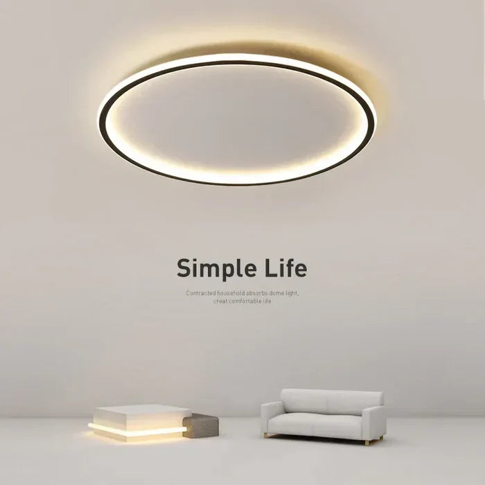 Scandinavian Round Ceiling Lamp - AuroraSphere | Kalsten