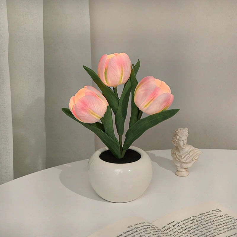 LED Tulip Nightstand Lamp Flower Table Lamp | Kalsten