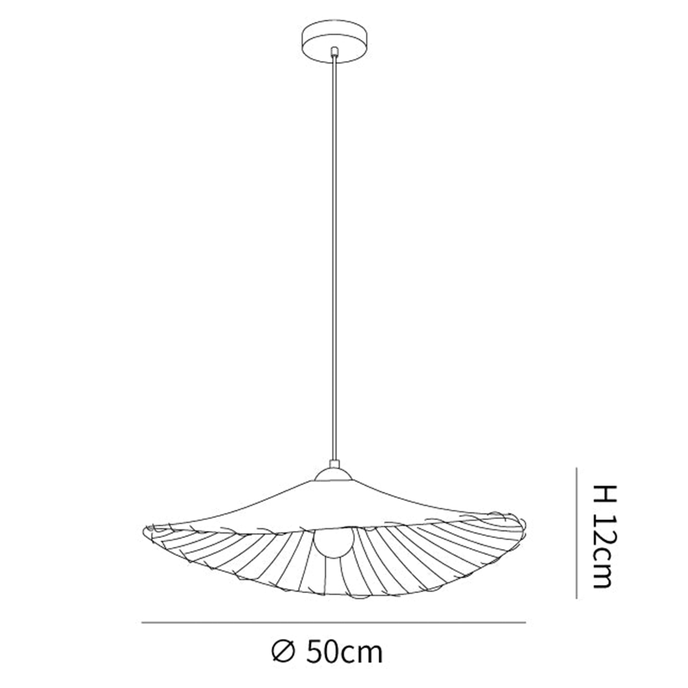 Vintage Lotus Leaf Fabric Pendant Light | Kalsten