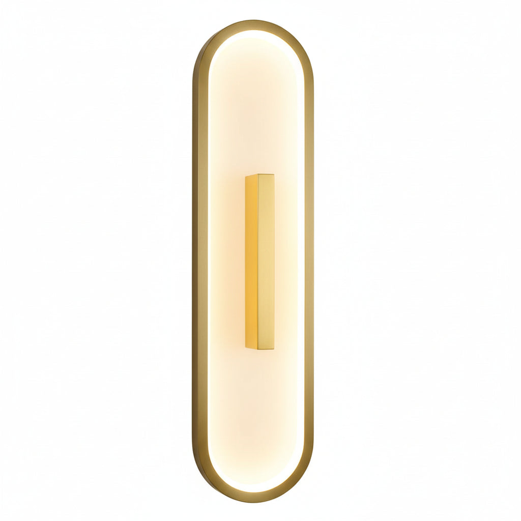 LED Wall Sconce Light – Oval Minimalist Aluminum Silicone (40cm / 15.7in) | Kalsten