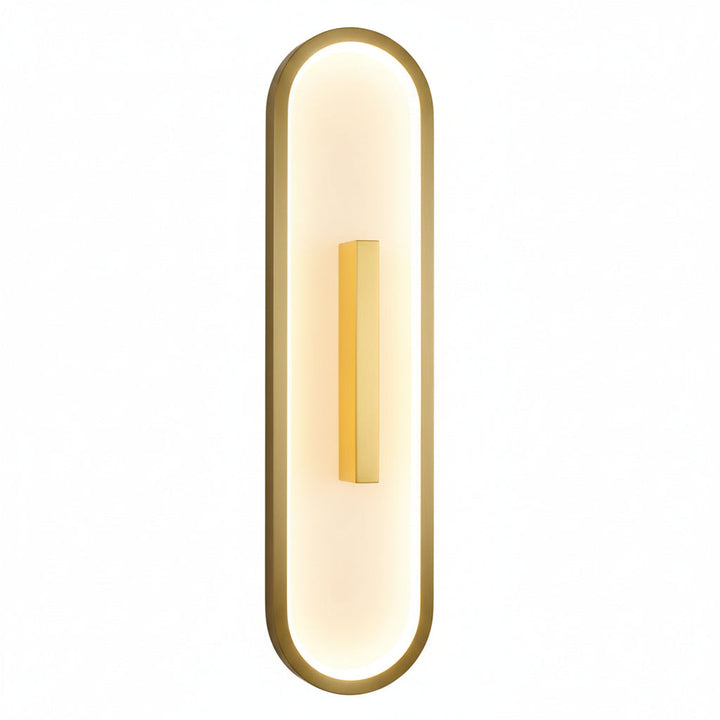 LED Wall Sconce Light – Oval Minimalist Aluminum Silicone (40cm / 15.7in) | Kalsten