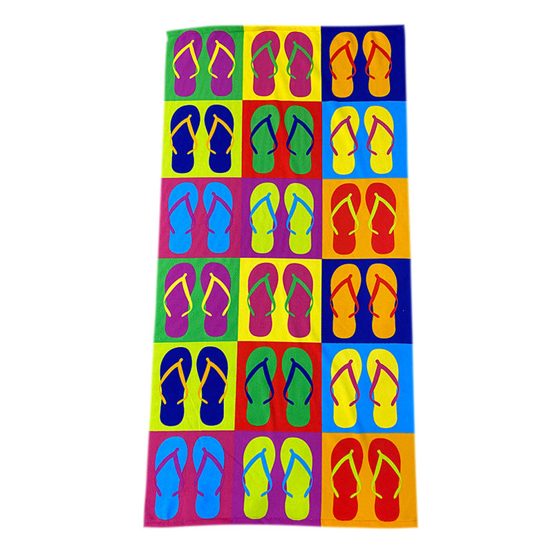 Beach towel with tropical flamingo design Kalsten