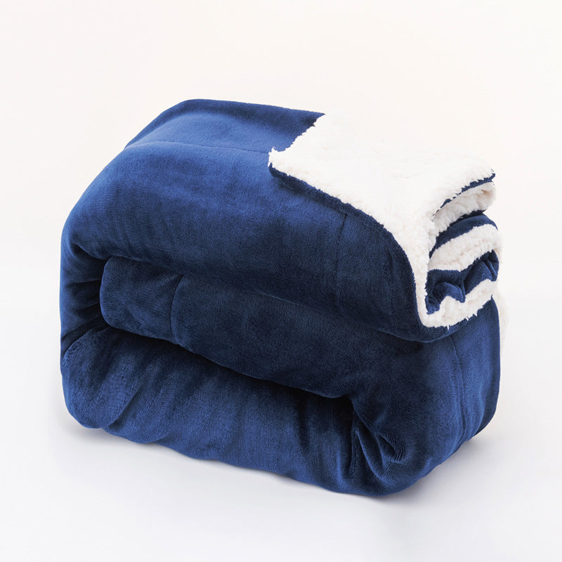 Women's reversible blanket in modern design with soft plush Kalsten