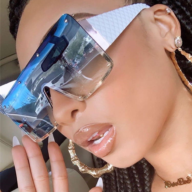 Women geometric oversized sunglasses with gradient lenses Kalsten